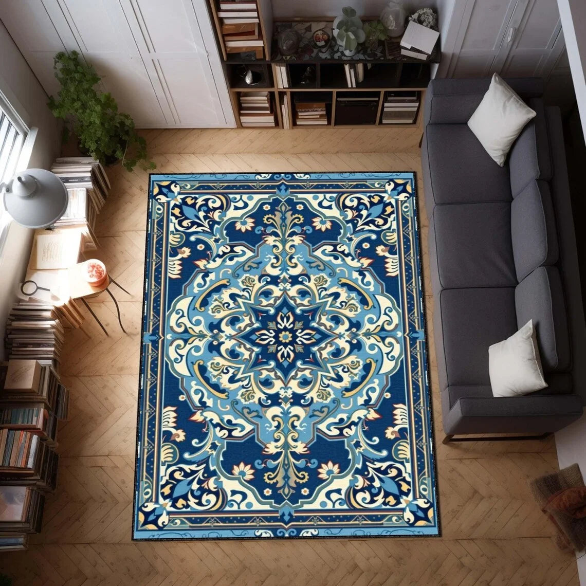 Bosphorus Blue Kilim Rug