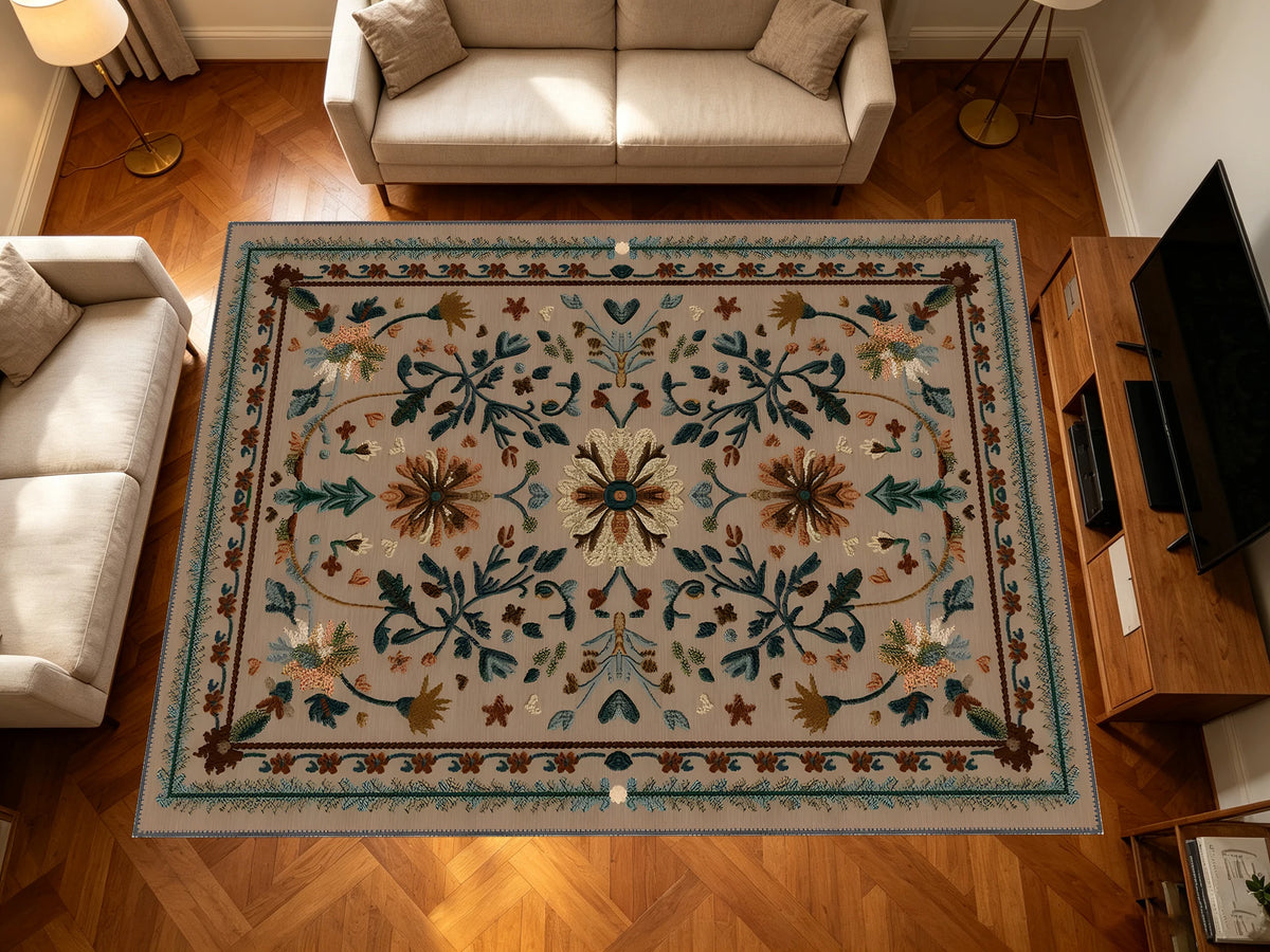 Symmetry Floral Rug
